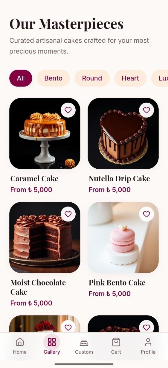 Caked by Tee — Browse screen