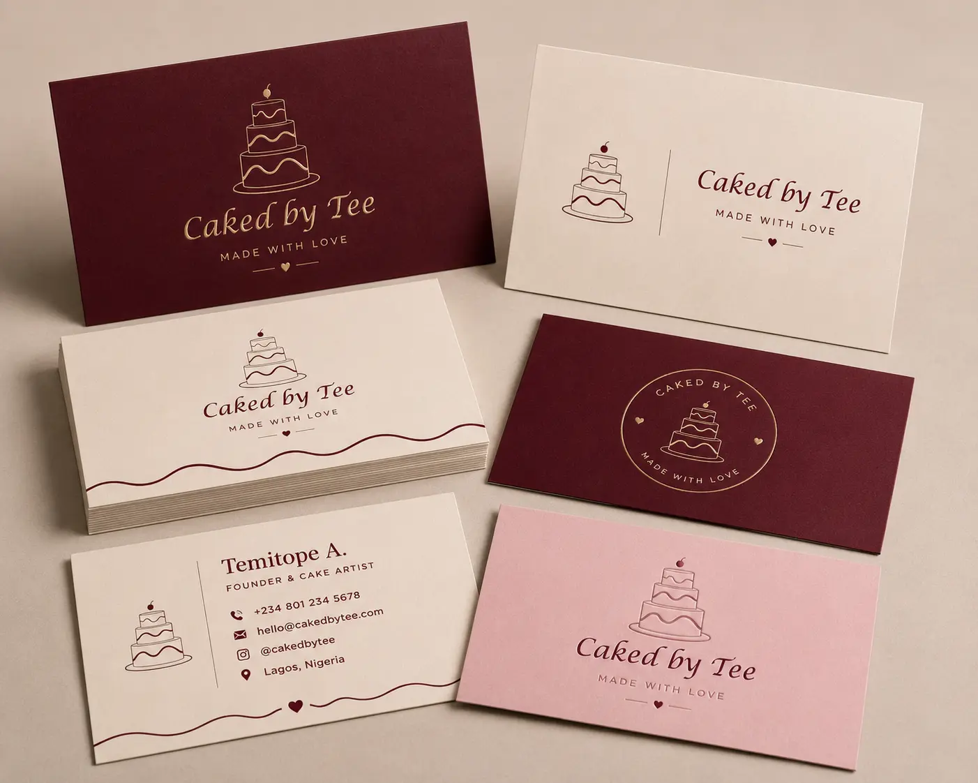Caked by Tee — Business Cards