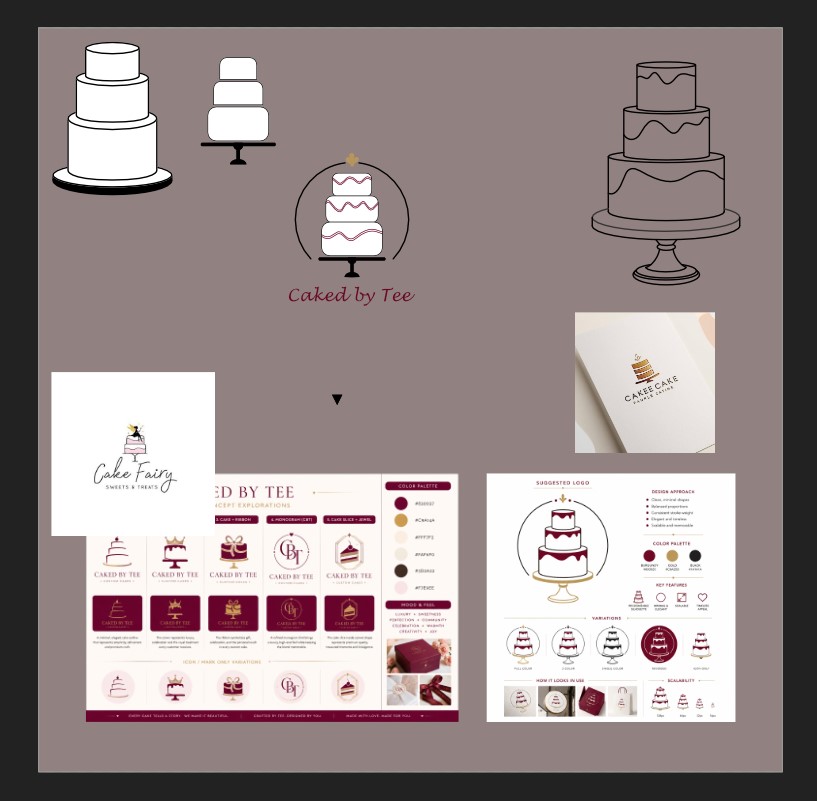 Caked by Tee — Logo Exploration