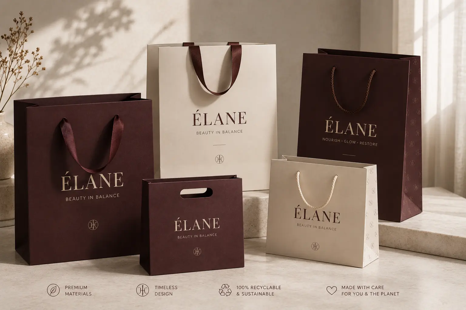 Beauty shopping bags