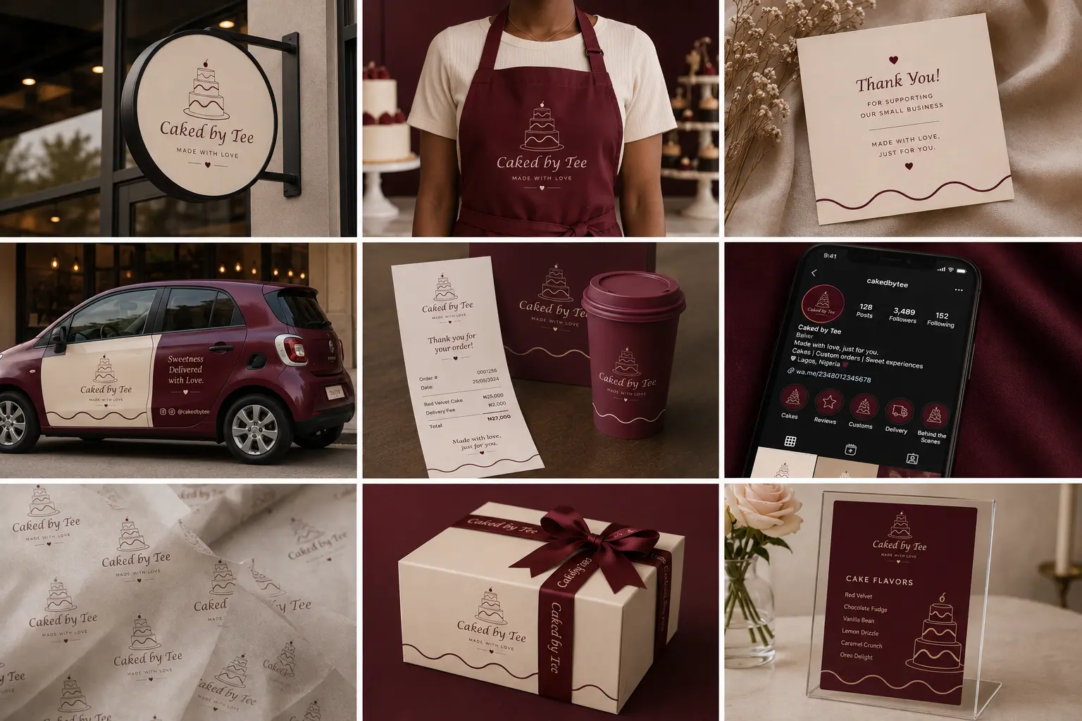 Caked by Tee — Brand Applications